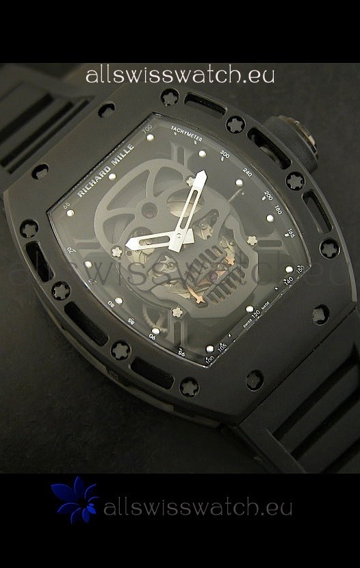 IMG_9081 Richard Mille RM052 Skull Tourbillonin PVD Case Replica 4