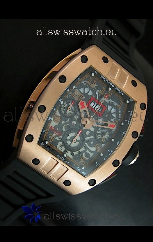 IMG_9081 Richard Mille RM011 Filipe Massa Pink Gold on Titanium Casing Replica 4