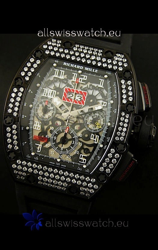 IMG_9081 Richard Mille Filippe Massa Edition Titanium in PVD Case Replica 4