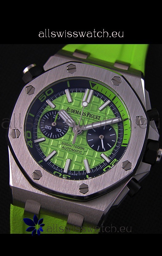 IMG_9081 Audemars Piguet Royal Oak Offshore Diver Chronograph Quartz in Green Replica 4