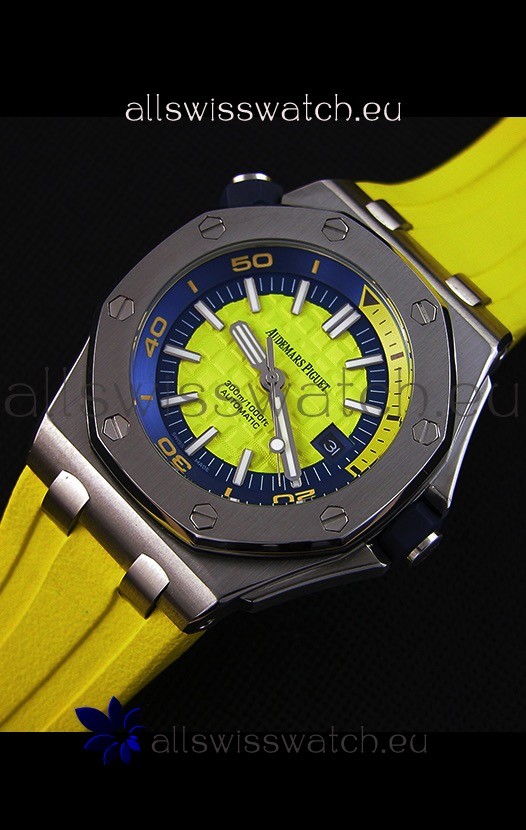 IMG_9081 Audemars Piguet Royal Oak Offshore Diver Automatic in Yellow Replica 4