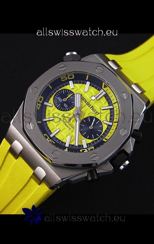 Audemars Piguet Royal Oak Offshore Diver Chronograph Quartz in Yellow Replica 4
