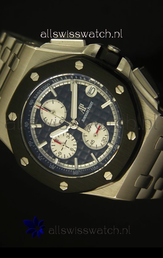 IMG_9081 Audemars Piguet Royal Oak Offshore in Black Dial - Steel Case Replica 4