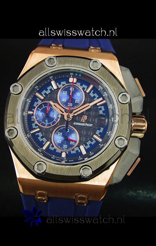 Audemars Piguet Royal Oak Offshore Michael Schumacher Rose Gold Ceramic Bezel Replica 4