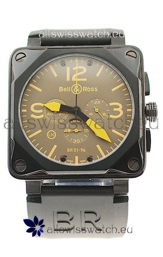 IMG_9081 Bell and Ross BR01-94 Edition PVD in Yellow Markers Replica 4