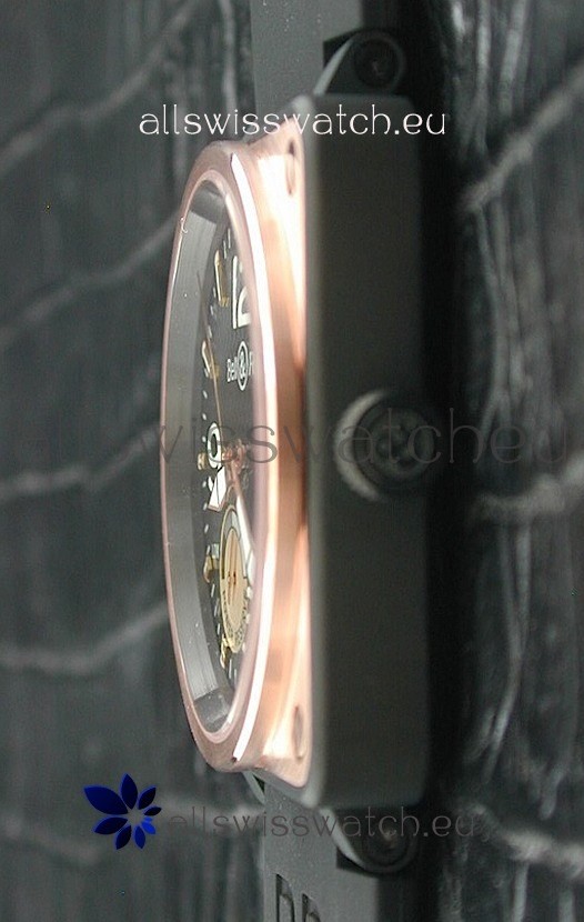 IMG_9081 Bell and Ross BR01 97 Power Reserve Rose Gold in Black Dial Replica 4