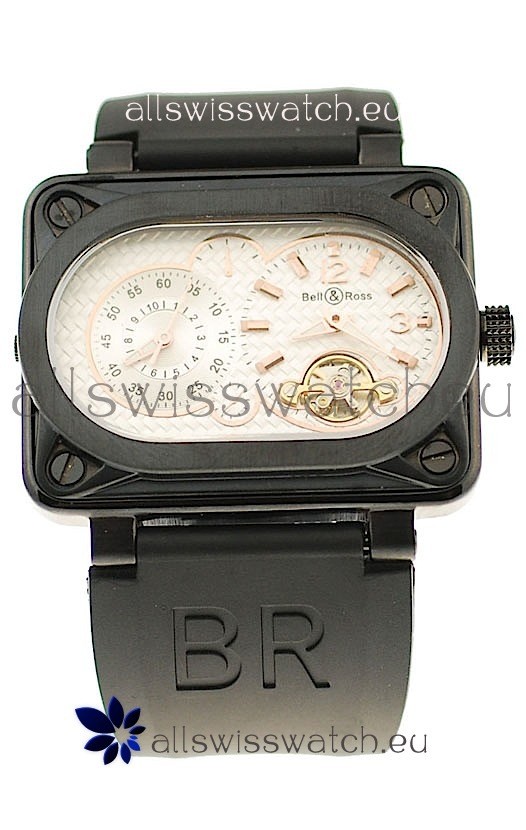 IMG_9081 Bell and Ross BR Minuteur Tourbillon PVD in White Dial Replica 4