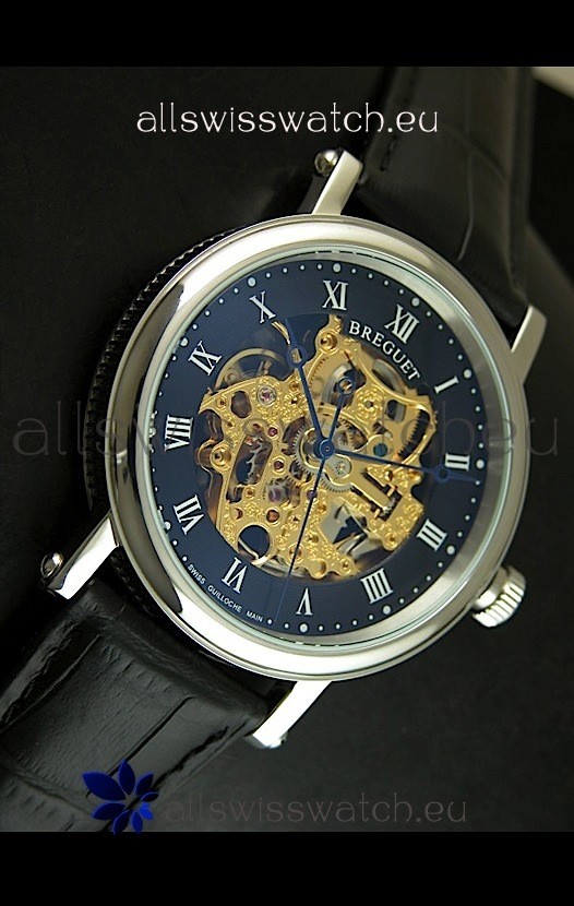 IMG_9081 Breguet Classique Automatic in Gold Skeleton Dial - Arabic Hour Numerals Replica 4