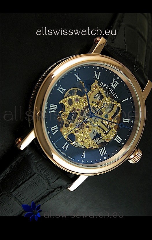 IMG_9081 Breguet Classique Automatic in Gold Skeleton Dial - Arabic Hour Numerals Replica 4
