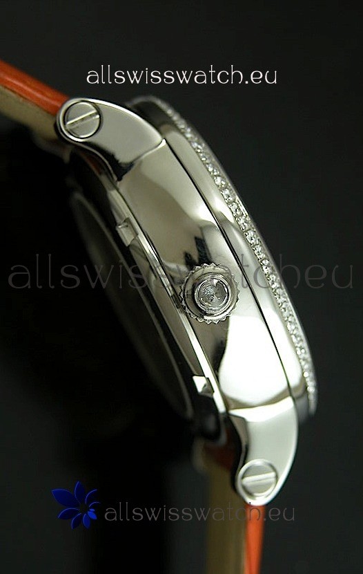 IMG_9081 Cartier Ronde de Tourbillon Diamond in Orange Strap Replica 4