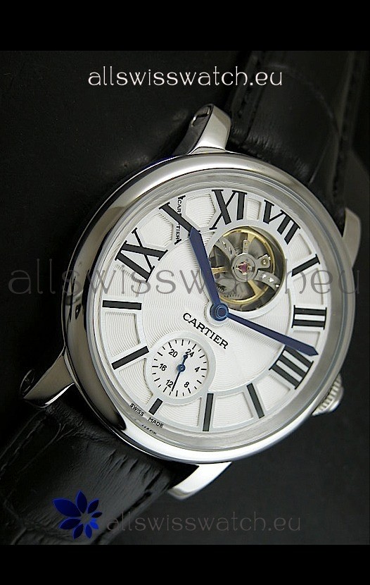 Ballon De Cartier Flying Tourbillon - Black Strap Replica 4