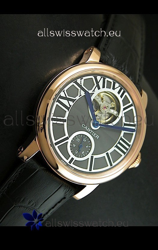 IMG_9081 Ballon De Cartier Flying Tourbillon - Pink Gold Case Replica 4