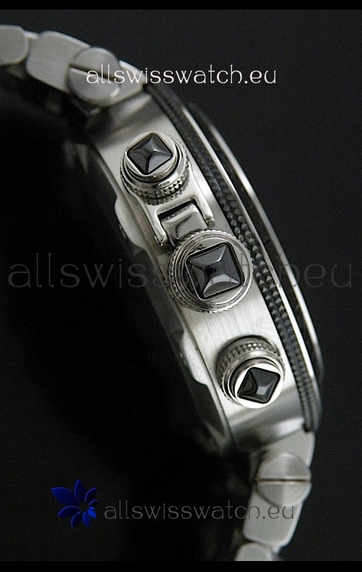Cartier Pasha De Seatimer Quartz in Black Dial Replica 4