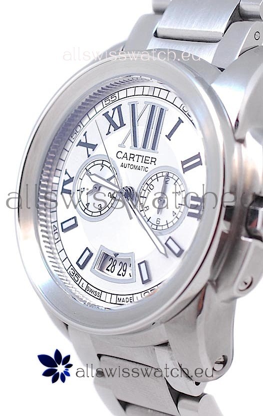 IMG_9081 Calibre De Cartier Automatic in White Dial Replica 4