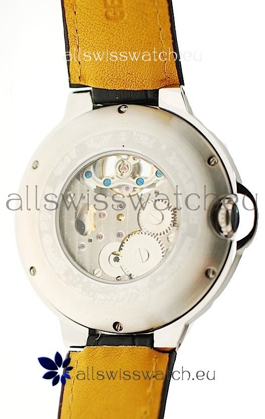 IMG_9081 Ballon Bleu De Cartier flying Tourbillon Steel in White Dial Replica 4