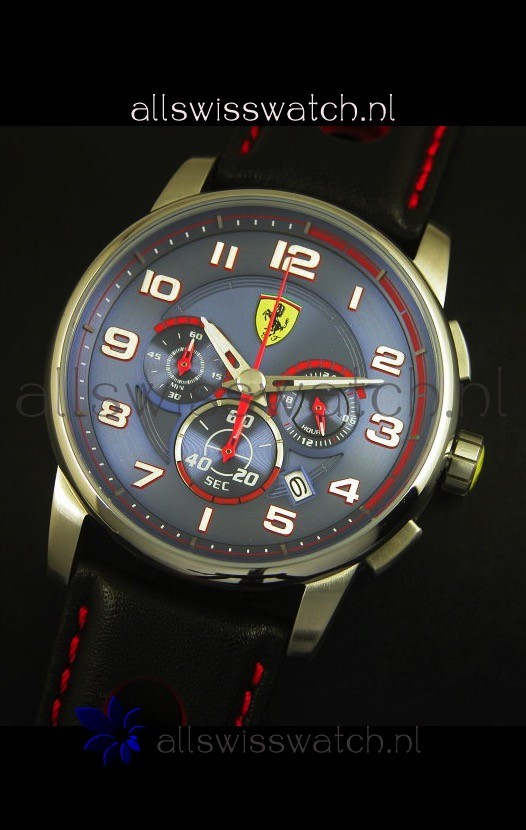 IMG_9081 Scuderia Ferrari Heritage Chronograph in Blue Dial Replica 4