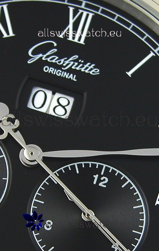 IMG_9081 Glashuette Dual Sub Dial in Black Dial Replica 4