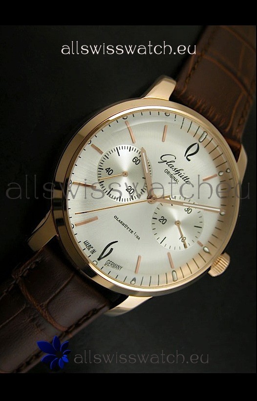 IMG_9081 Glashuette Senator in 18K Pink Gold Case Replica 4