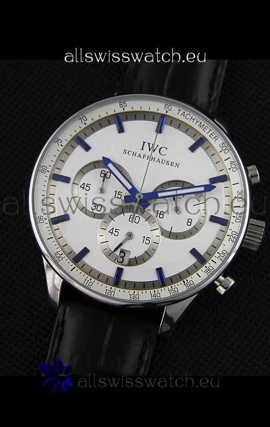 IMG_9081 IWC Schaffhausen Quartz Movement in White Dial Replica 4