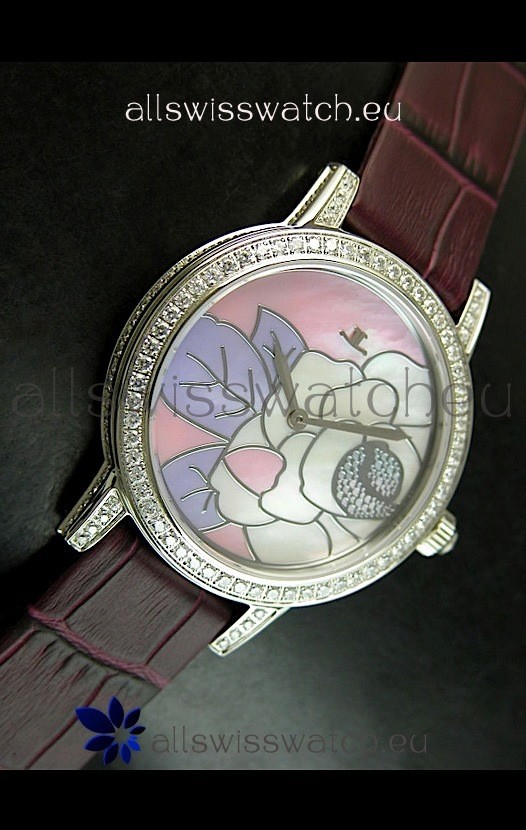 IMG_9081 Jaeger LeCoultre Quartz Movement Ladies - Brown Strap Replica 4