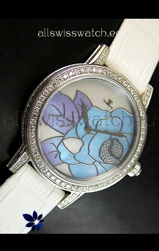 IMG_9081 Jaeger LeCoultre Quartz Movement Ladies - White Dial Replica 4