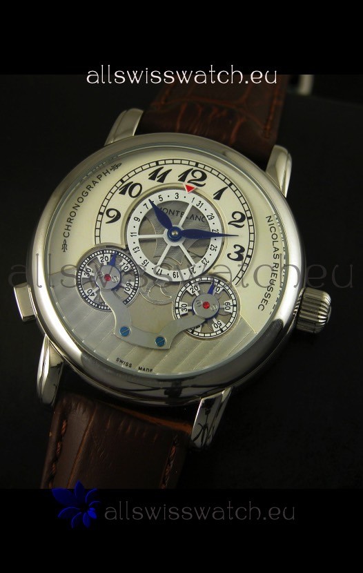 IMG_9081 Mont Blanc Nicolas Riessec Stainless Steel Case in White Dial Replica 4