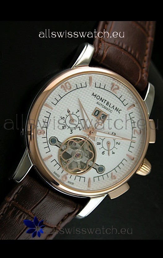 IMG_9081 Mont Blanc Flying Tourbillon with Gold Bezel Replica 4