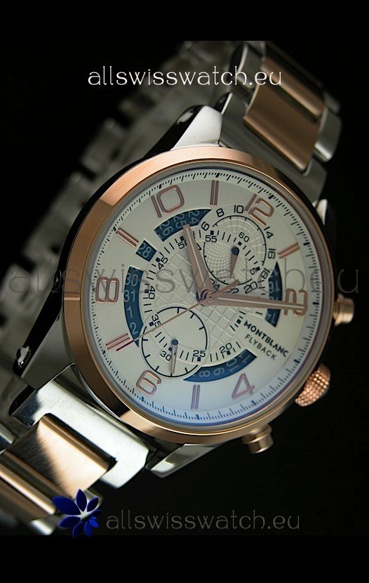 IMG_9081 Mont Blanc Flyback Automatic Two Tone Casing Replica 4