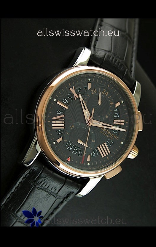 IMG_9081 Mont Blanc Automatic Chronograph Black Dial Replica 4
