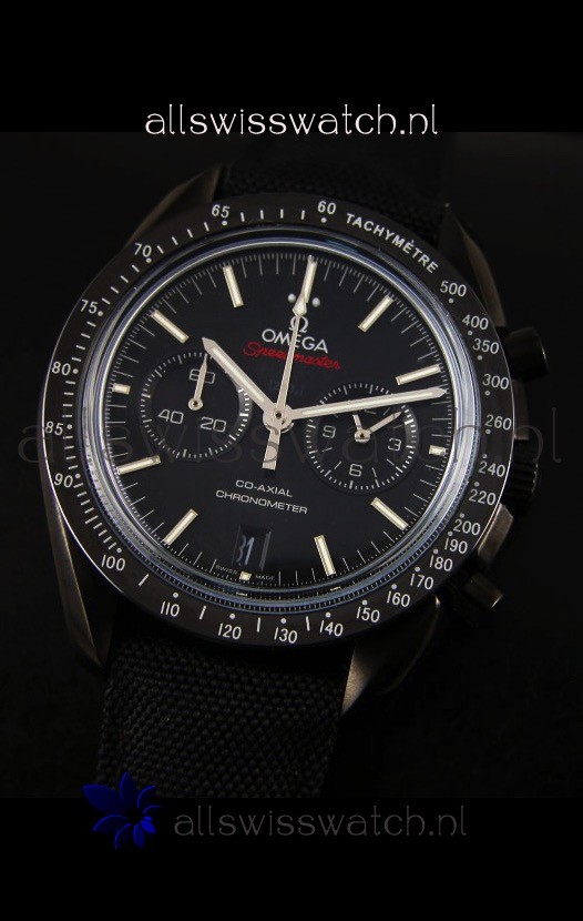 IMG_9081 Omega Speedmaster Moon Co-Axial Black Case Replica 4