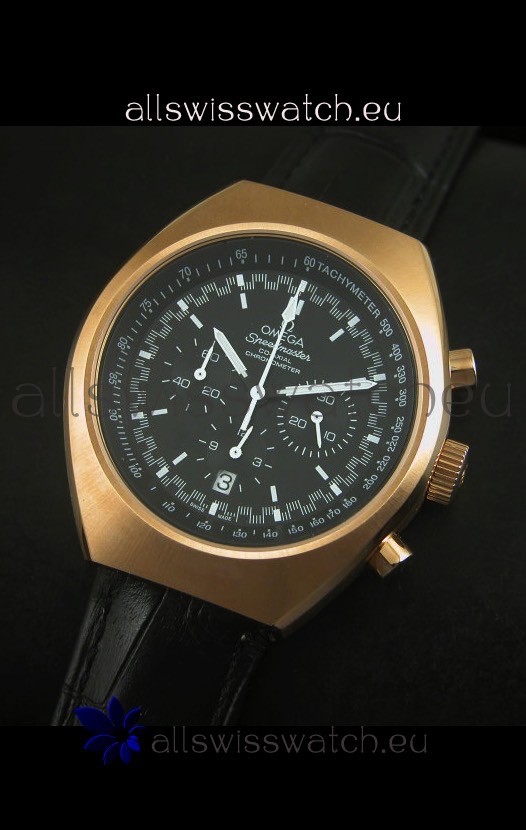 IMG_9081 Omega Speedmaster MARK II Co-Axial Chronograph Rose Gold Case Replica 4