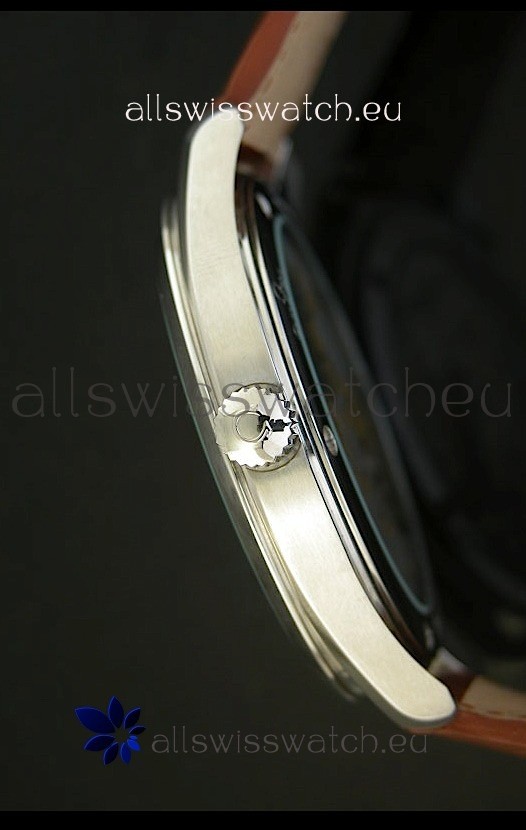 IMG_9081 Omega Seamaster Railmaster in Brown Leather Strap Replica 4
