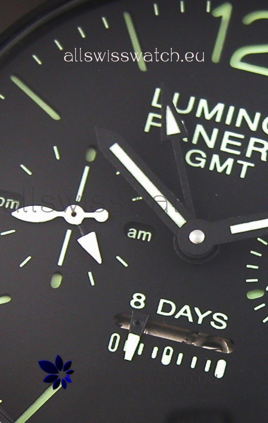Panerai Luminor GMT 8 Days Power Reserve PVD Case Replica 4