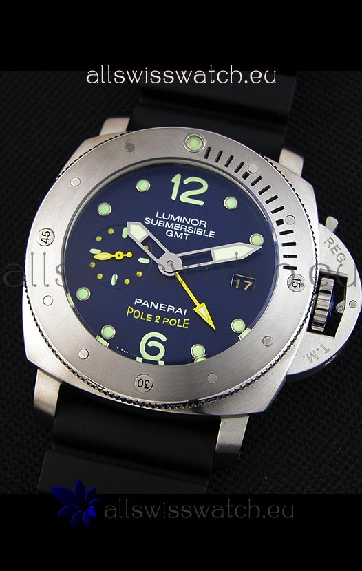 IMG_9081 Panerai Luminor Submersible PAM00719 1950 3 Days GMT Pole2Pole Replica 4