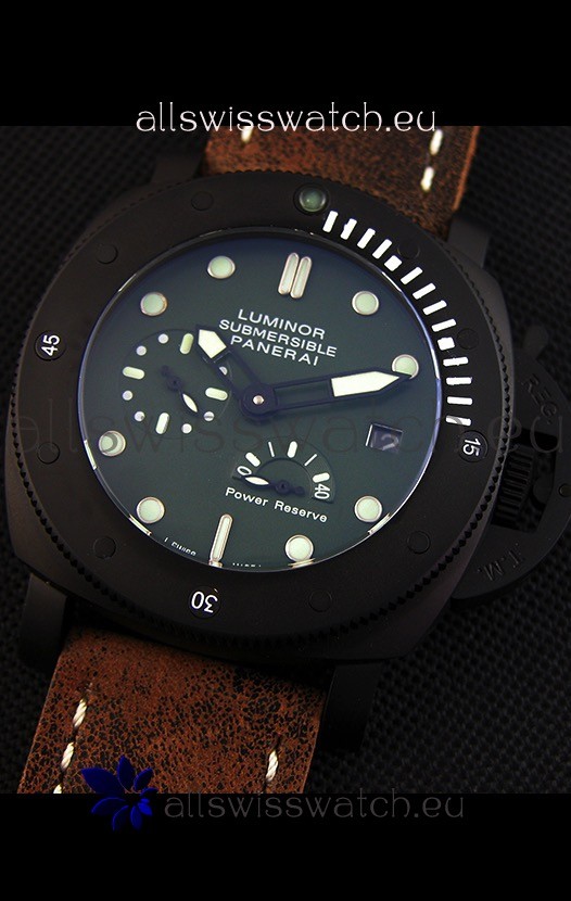 IMG_9081 Panerai Luminor Submersible Power Reserve PVD Replica 4