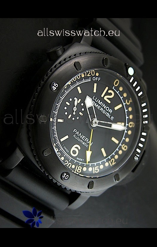 Panerai Luminor Submersible PAM193 Black Dial Replica 4