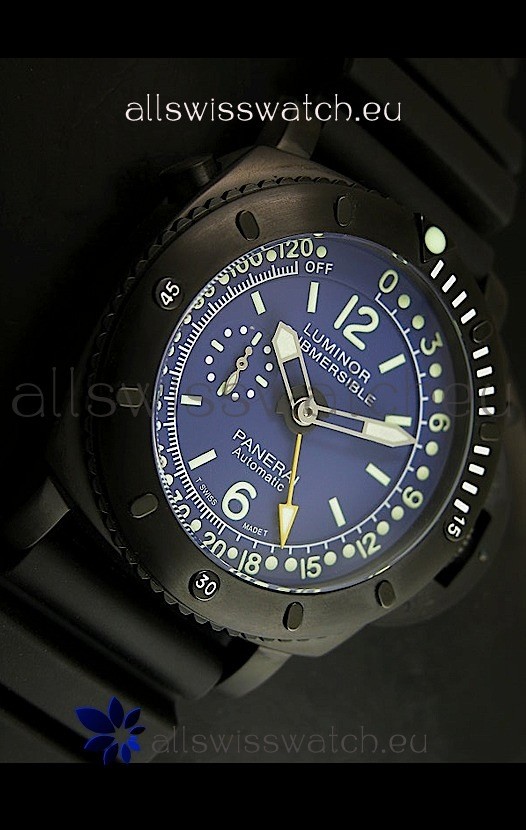 IMG_9081 Panerai Luminor Submersible PAM193 Blue Dial Replica 4