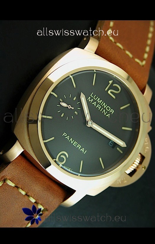 IMG_9081 Panerai Luminor Marina 42MM Pink Gold Replica 4