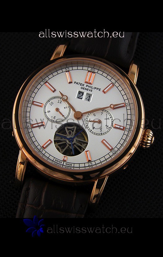 IMG_9081 Patek Philippe Tourbillon in Pink Gold Case Replica 4