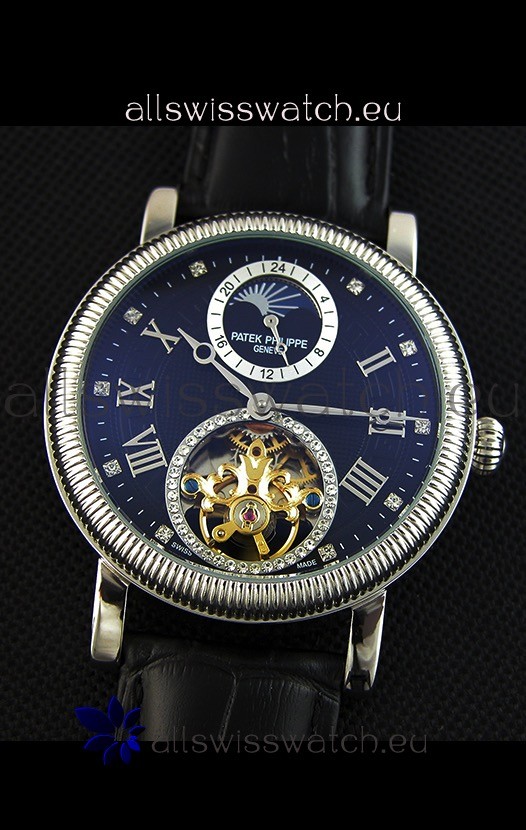 IMG_9081 Patek Philippe MoonPhase Tourbillon Black Dial Replica 4
