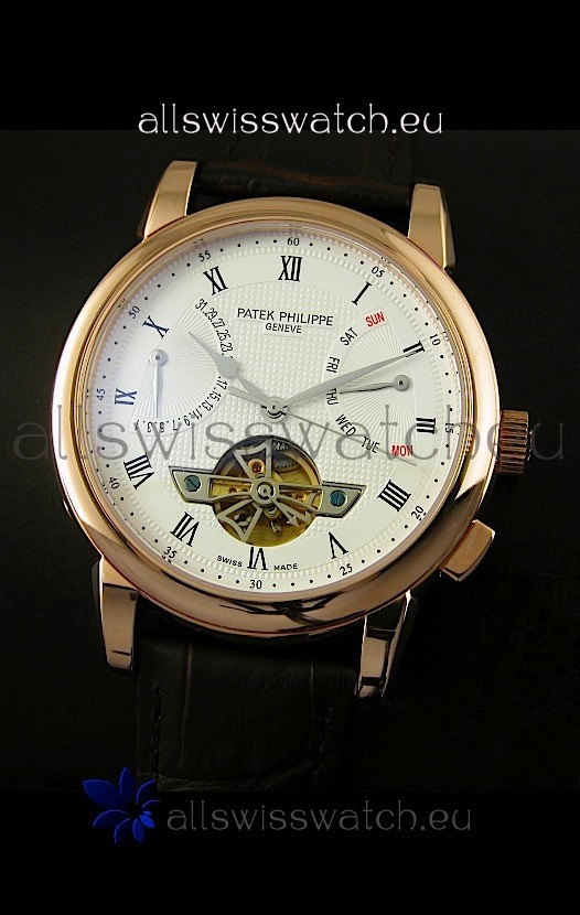 IMG_9081 Patek Philippe Grand Complications Tourbillon Automatic in Pink Gold Replica 4