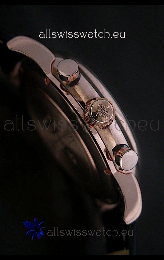 IMG_9081 Patek Philippe Perpetual Calender Steel in Rose Gold Casing Replica 4