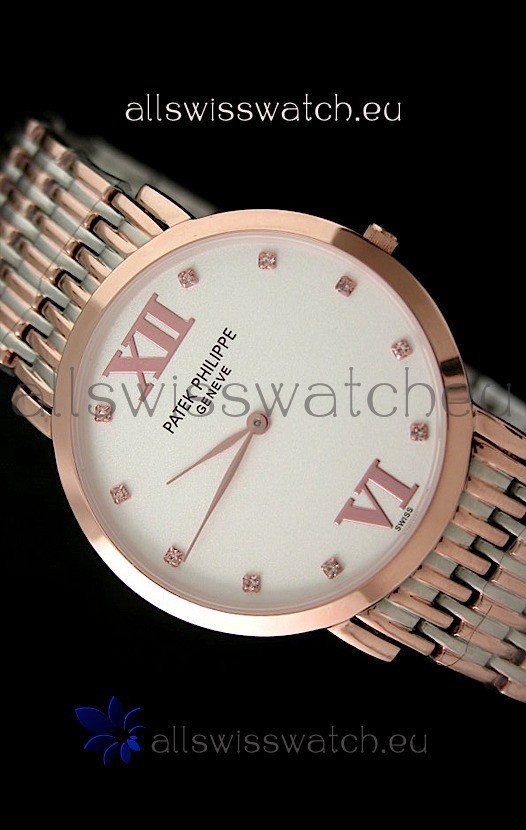 IMG_9081 Patek Philippe Geneve Men Rose Gold in White Dial Replica 4
