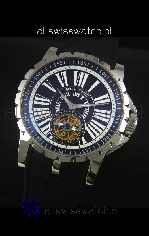 IMG_9081 Roger Dubuis Excalibur Tourbillon Movement - Black Dial Replica 4