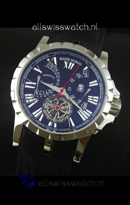 IMG_9081 Roger Dubuis Excalibur Calendar in Black Dial Replica 4