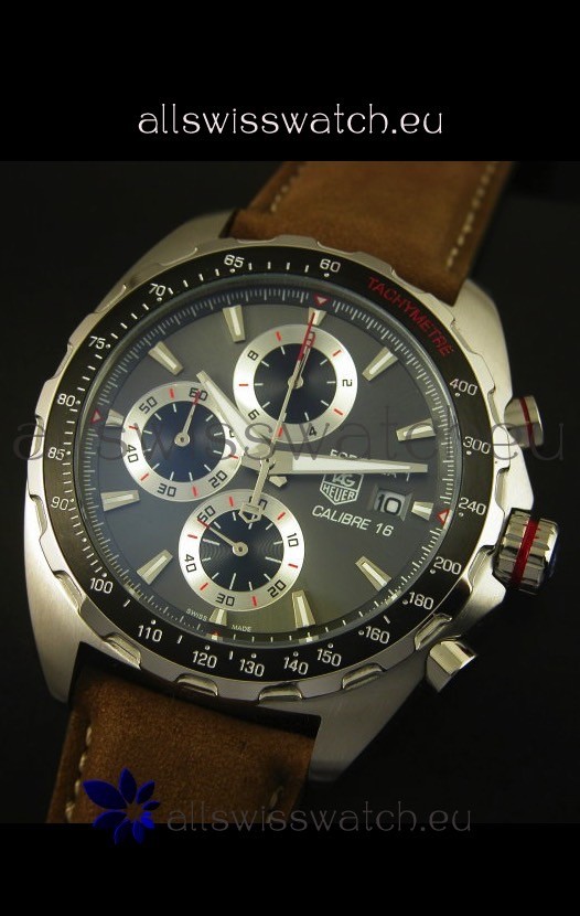 Tag Heuer Calibre 16 Stainless Steel in Grey Dial Replica 4