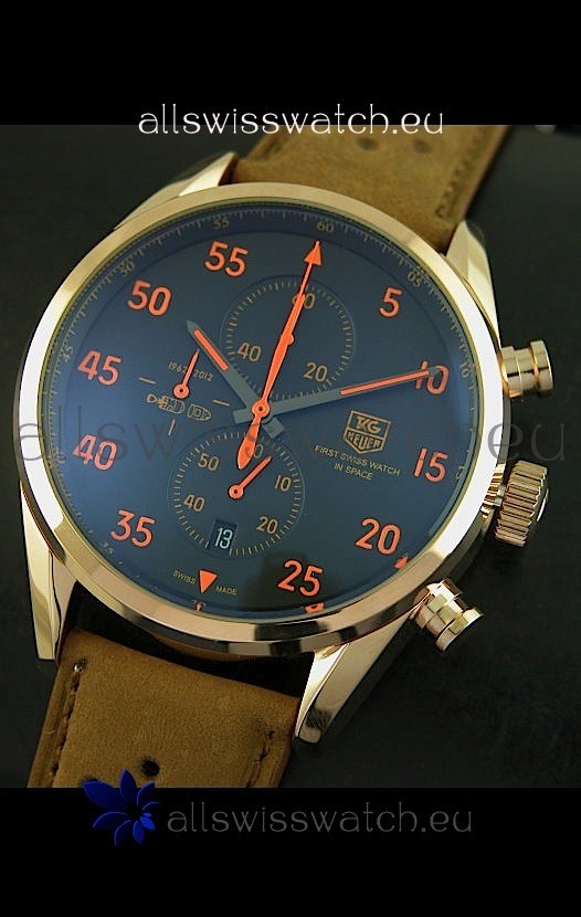 IMG_9081 Tag Heuer Carrera 1887 SpaceEX Edition Quartz in Pink Gold Replica 4