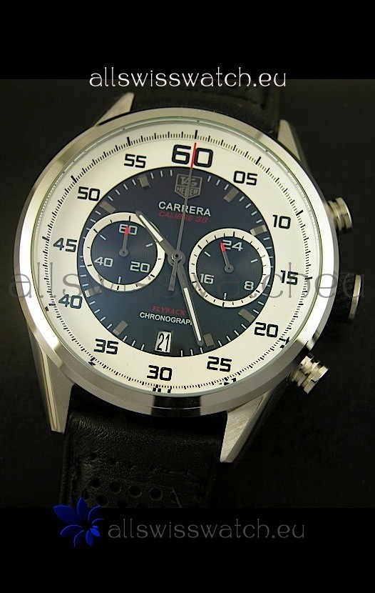 IMG_9081 Tag Heuer Carrera Calibre 36 Flyback Black Dial - Quartz Movement Replica 4