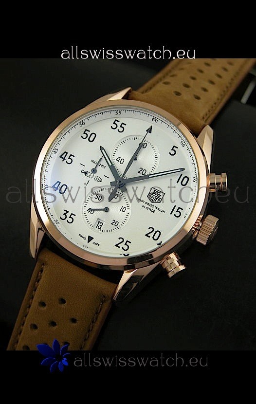 IMG_9081 Tag Heuer Carrera 1887 SpaceEX Edition Quartz in Pink Gold Replica 4