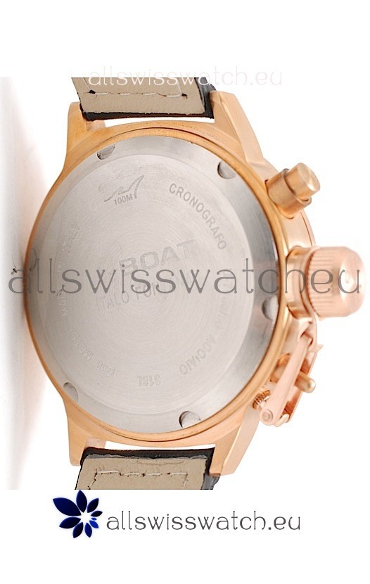 IMG_9081 U-Boat Flightdeck Gold in Black Dial Replica 4